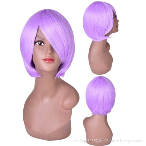 factory wholesale different colors short synthetic wig for sale